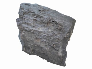 Chunk of coal isolated on white background