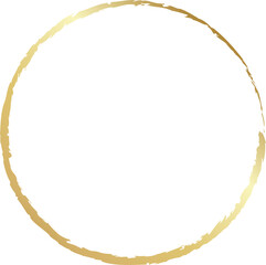 Golden brush circles. Elements for design