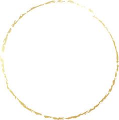 Golden brush circles. Elements for design