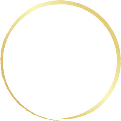 Golden brush circles. Elements for design