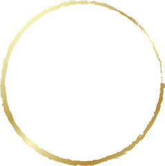 Golden brush circles. Elements for design