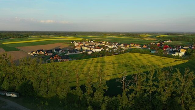 Beautiful Landscape Zimna Wodka Aerial View Poland
