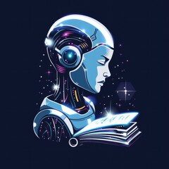 AI and education icon generative AI,AI learning concept