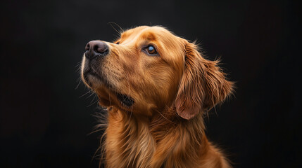 Regal Golden Retriever in Studio