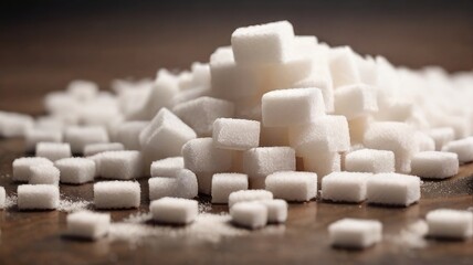 Fototapeta na wymiar close up of cube sugar