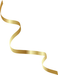 Set of gold ribbons. Christmas and new year holiday decoration