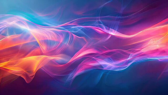 Abstract background with glowing lines and waves. Vector illustration for your design