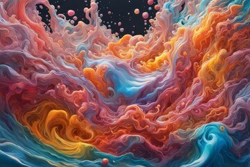 fractal background, Metaphorical Virtual Color