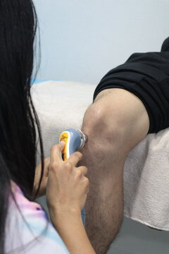 Fisioterapia con electrodos