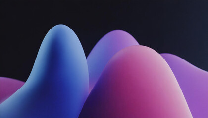 Pink and blue abstract smooth organic shapes