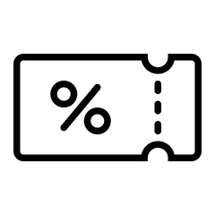 This is the Ticket icon from the Sport icon collection with an Outline style