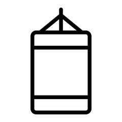 This is the Boxing Bag icon from the Sport icon collection with an Outline style