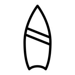 This is the Surf Board icon from the Sport icon collection with an Outline style