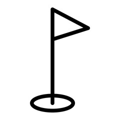 This is the Golf Hole icon from the Sport icon collection with an Outline style