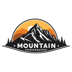 Fototapeta na wymiar Mountain photography logo vector