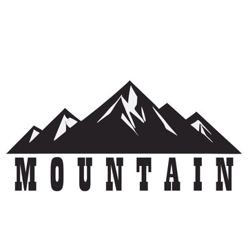 Mountain photography logo vector