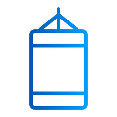 This is the Boxing Bag icon from the Sport icon collection with an Outline gradient style