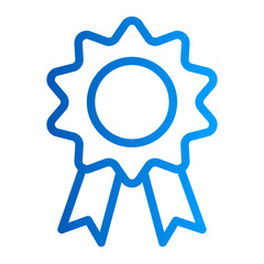 This is the Medal icon from the Sport icon collection with an Outline gradient style