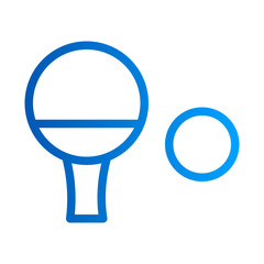 This is the Ping Pong icon from the Sport icon collection with an Outline gradient style