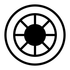 Obraz premium This is the Wheel icon from the Sport icon collection with an mixed style