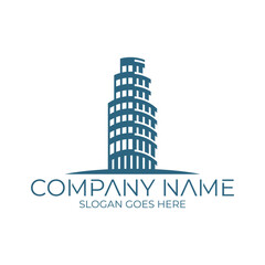 tower or building old style logo