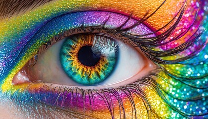 Ai - eye with colorful Makeup