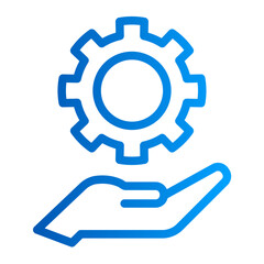 This is the Cogwheel icon from the online marketing icon collection with an Outline gradient style
