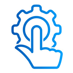 This is the Setting icon from the online marketing icon collection with an Outline gradient style