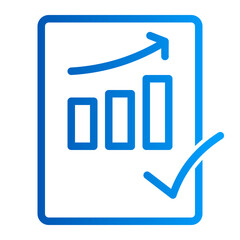 This is the Seo Report icon from the online marketing icon collection with an Outline gradient style