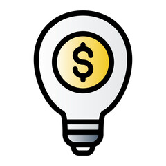 This is the Business Idea icon from the online marketing icon collection with an gradient color lineal style