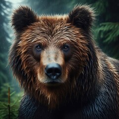 Brown Bear in the Forest