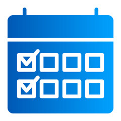 This is the Calendar icon from the online marketing icon collection with an solid gradient style