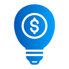 This is the Business Idea icon from the online marketing icon collection with an solid gradient style