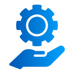 This is the Cogwheel icon from the online marketing icon collection with an solid gradient style
