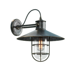 Industrial wall light or Industrial exterior pipe wall light with clear glass. Capsule cage kitchen...