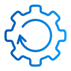 This is the Reload icon from the data management icon collection with an Outline gradient style