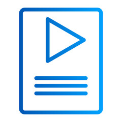 This is the Video File icon from the data management icon collection with an Outline gradient style