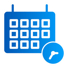This is the Calendar icon from the data management icon collection with an solid gradient style