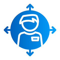 This is the Career Choice icon from the data management icon collection with an solid gradient style