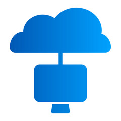 This is the Cloud Computing icon from the data management icon collection with an solid gradient style