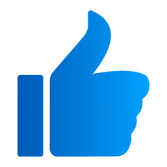 This is the Like icon from the data management icon collection with an solid gradient style