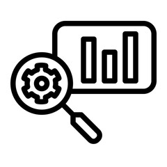 This is the Analisys icon from the investment icon collection with an Outline style