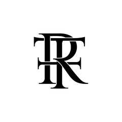 frf lettering initial monogram logo design