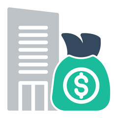 This is the Venture Capital icon from the investment icon collection with an color style