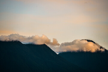 volcano Toliman and San Pedro, Lake Atitlan, Guatemala