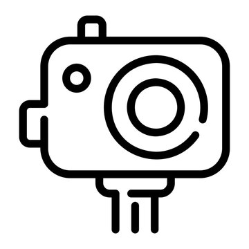 action camera Line Icon