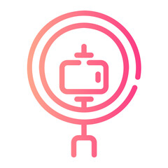ring light Line Gradient Icon