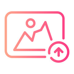 upload Line Gradient Icon