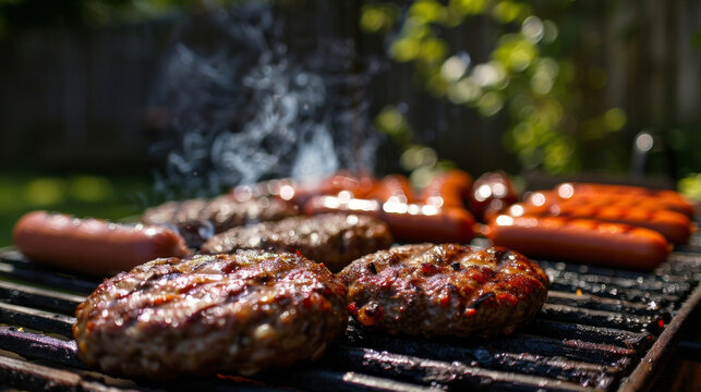The scent of freshly grilled burgers and hot dogs wafting through the backyard making mouths water in anticipation.