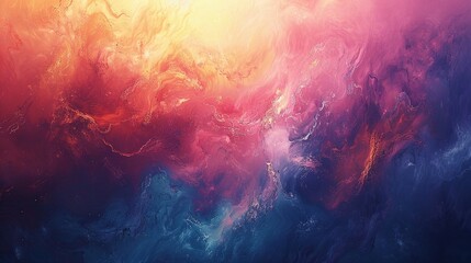 Fiery Watercolor Sky: Abstract Background with Strokes and Smoke Texture - obrazy, fototapety, plakaty